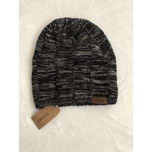 Magisdu Unisex Hat Large Gray Grey Black Cap Beanie Oversized 30% Wool Slouchy